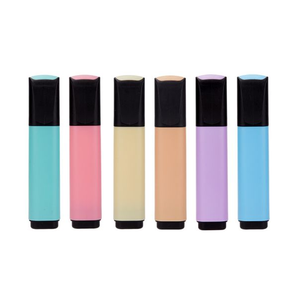 6Pcs Fluorescent Pens, Chisel Tip Marker Pen Set, 6 Colors Highlighter