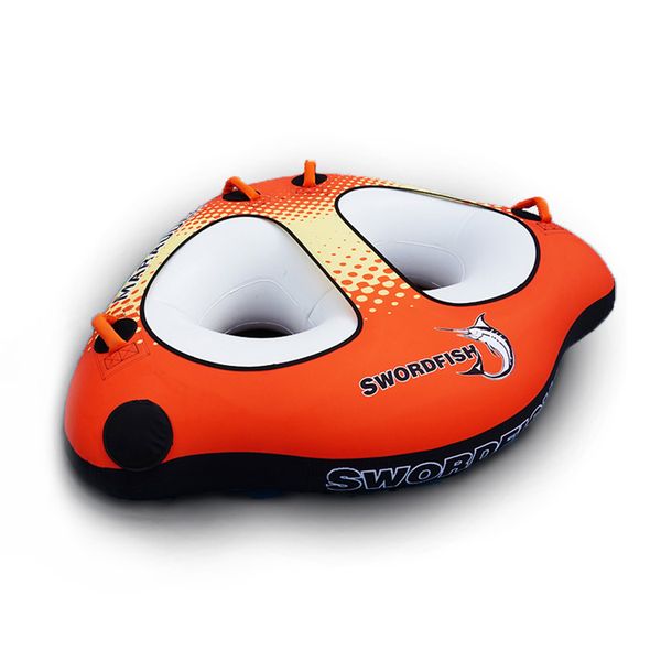 Marauder 2 Person 78-Inch x 60-Inch Inflatable Towable Boat Tube