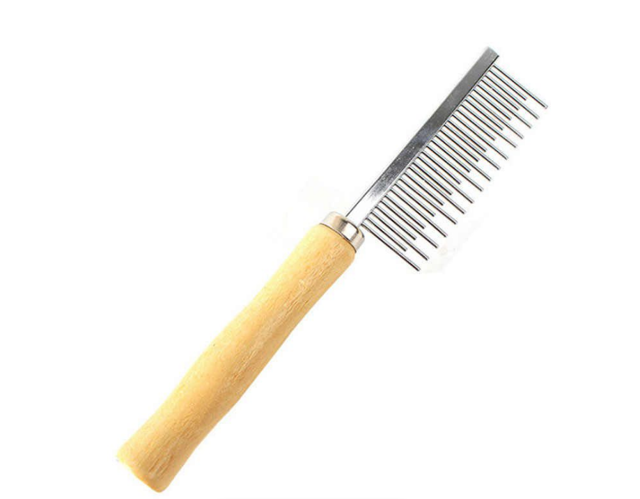 Pet Stainless Steel Comb With Wooden handle Shop Today. Get it