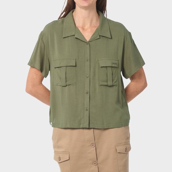 Utility Boxy Shirt Green