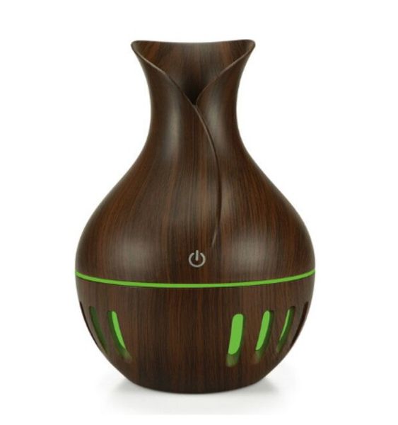 USB Air Humidifier/Mini Aroma Diffuser 130ml - Dark brown