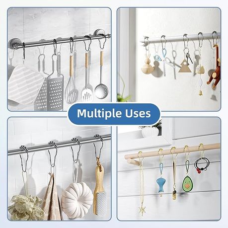 Shower Curtain Rings Metal Hooks For Set Of 12 Today Get It Tomorrow Takealot Com