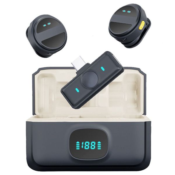 Type-C Wireless Lavalier Microphone with Charging Case &amp; Noise Reduction