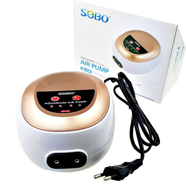 SOBO SB-638 Super Silent 5W Aquarium Air Pump, Acc 220-240