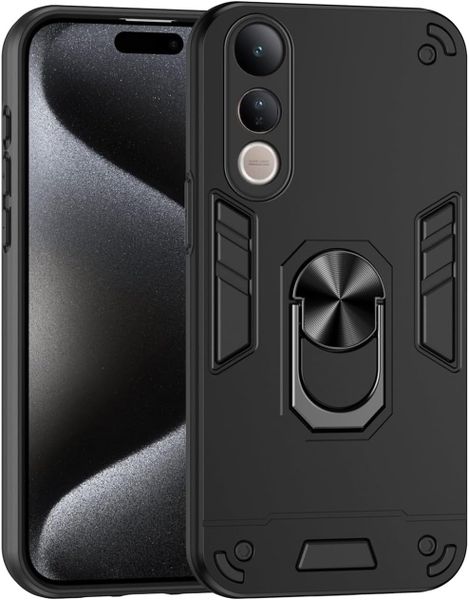 360 Ring Stand Hard Phone Case Compatible With Vivo V50 Lite 5G/4G