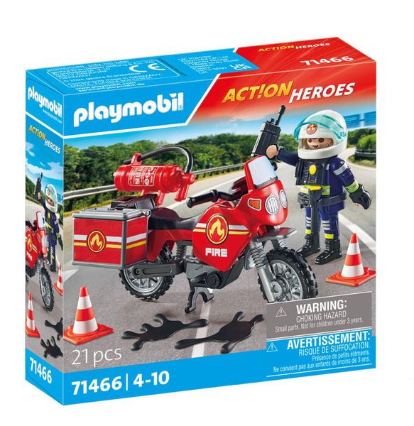 Playmobil Action Heroes - Fire Motorcycle (21 Pieces)