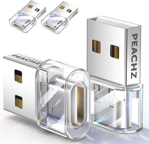 Peachz- USB C Female to USB Male Adapter (4-Pack) Type c - USB adapter