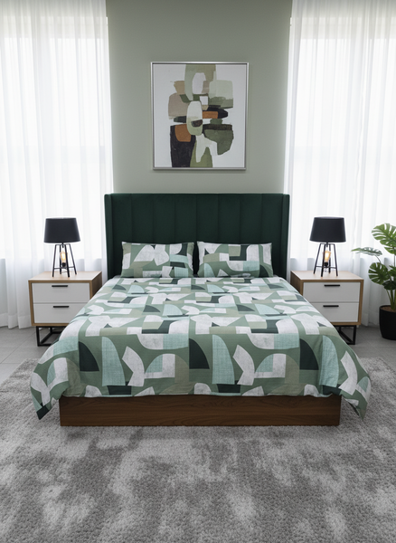 Schulman's Home - Geo Green Duvet Cover Set