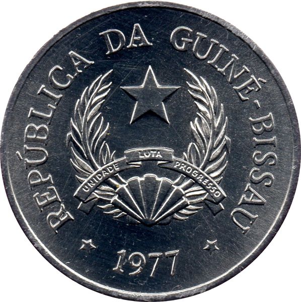 1977 Guinea-Bissau 50 Centavos Coin National Arms