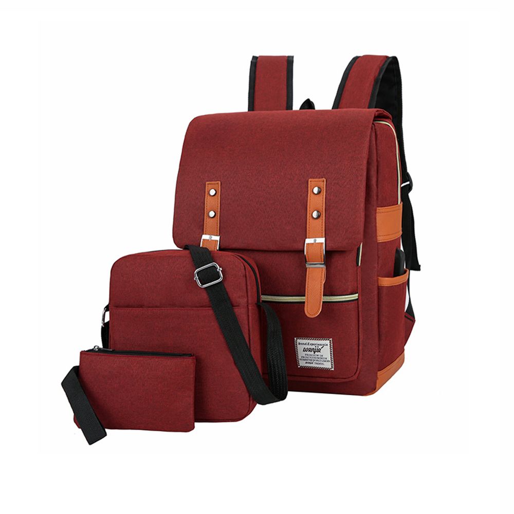 Men Women Travel Laptop Backpack School Shoulder Bag - 3 Piece | Shop ...