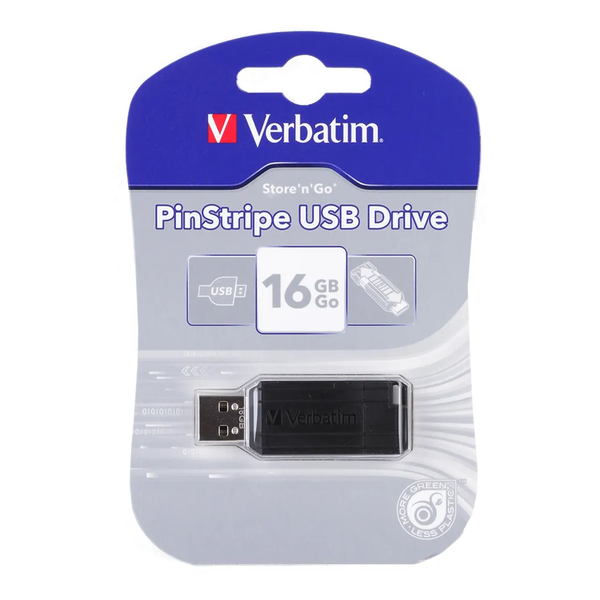 Verbatim- Store n Go USB Pin Stripe Flash Drive- 16GB
