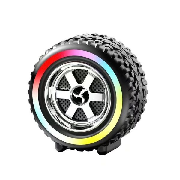 Portable Speakers Bluetooth Wireless,Outdoor Tyre Loudspeaker - Black