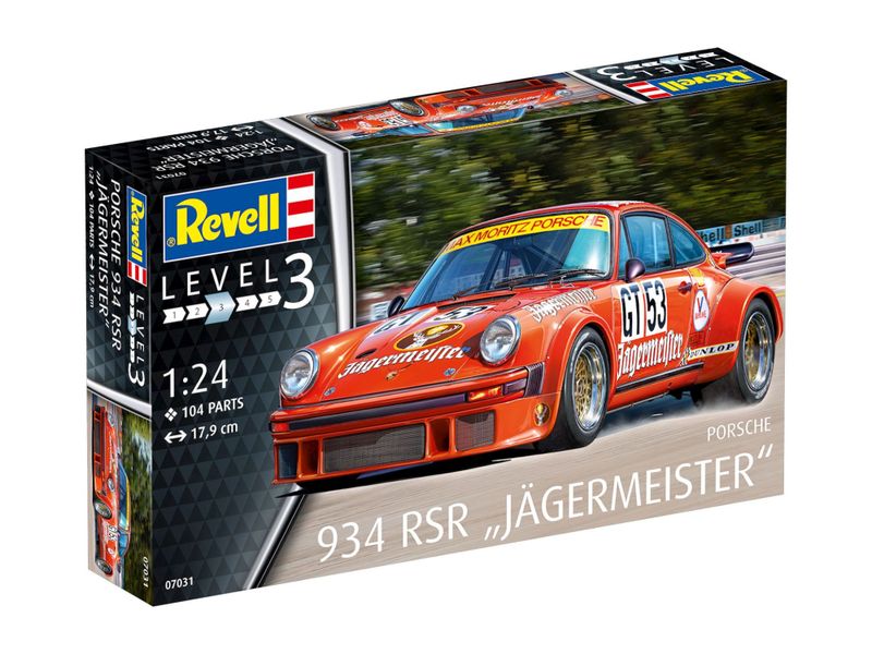Revell 1/24 Porsche 934 RSR "Jägermeister" Car Plastic Model Kit