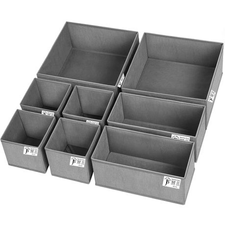 Jack Brown Foldable Storage Boxes for Clothes Underwear - Set of 8