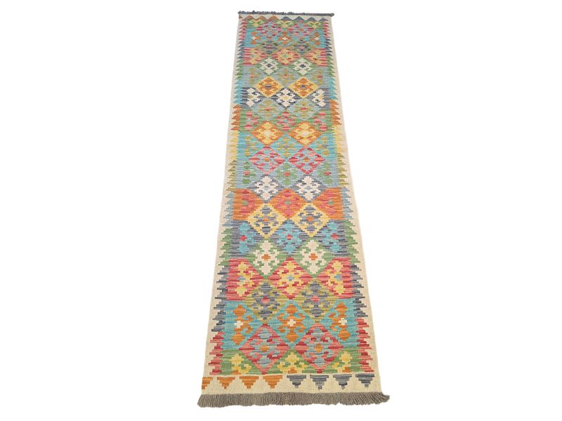 Carpetly - Fine Quality woolen Handmade Kilim Runner 290 X 82cm