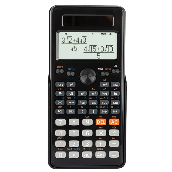 252 Functions Large Display Black Scientific Calculator