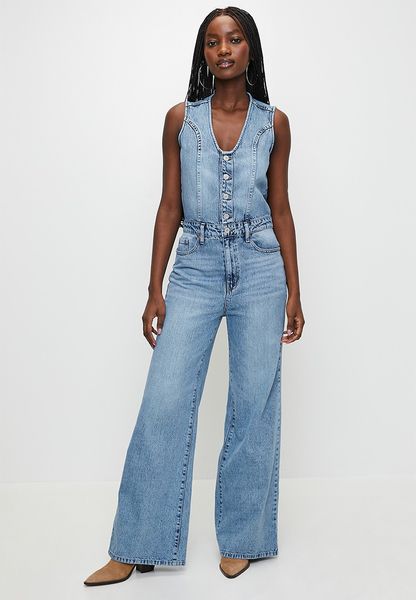 Levi's Denim Wide-Leg Jumpsuit Dive Deep
