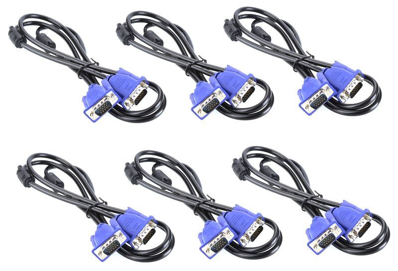 VGA Cable - 1.5m Bundle - 6 Pack