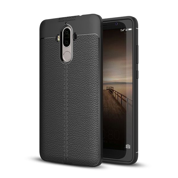 Litchi Texture Full Protective Back Cover Case Compatible with Huawei Mate