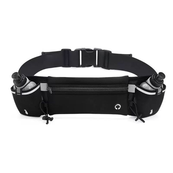 Running Belt with Two Water Bottles - Waist Pack for Running and Cycling