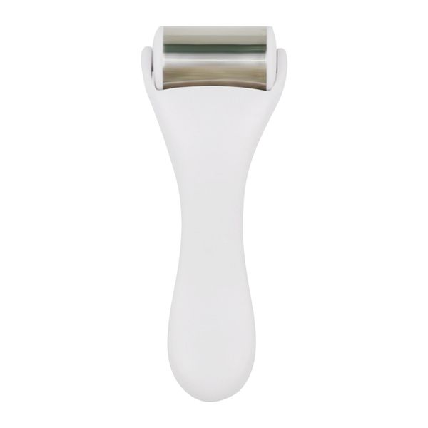 Portable Handheld Stainless Steel Facial Ice Roller Massager - White