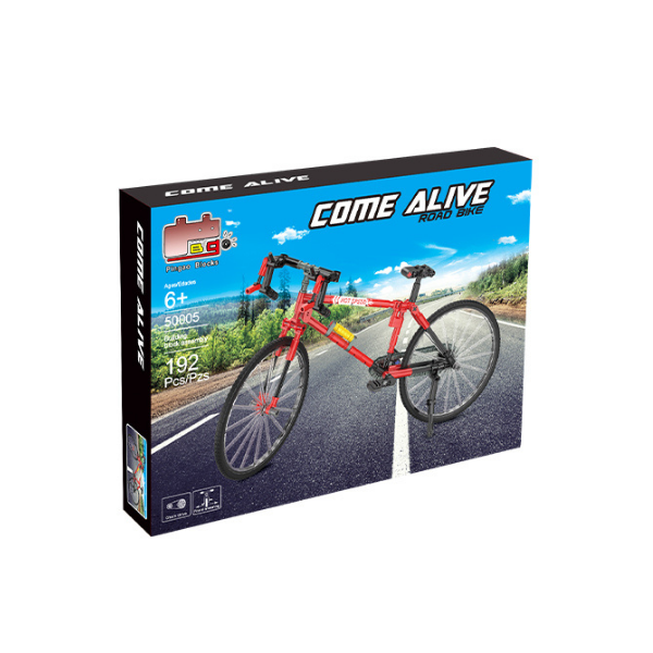Red Touring Bikes Building Blocks