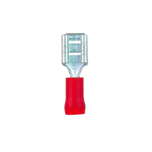 ACDC - 1.5mm Red Insulated Lug 6.3mm Female Disconnect (100 Pack)