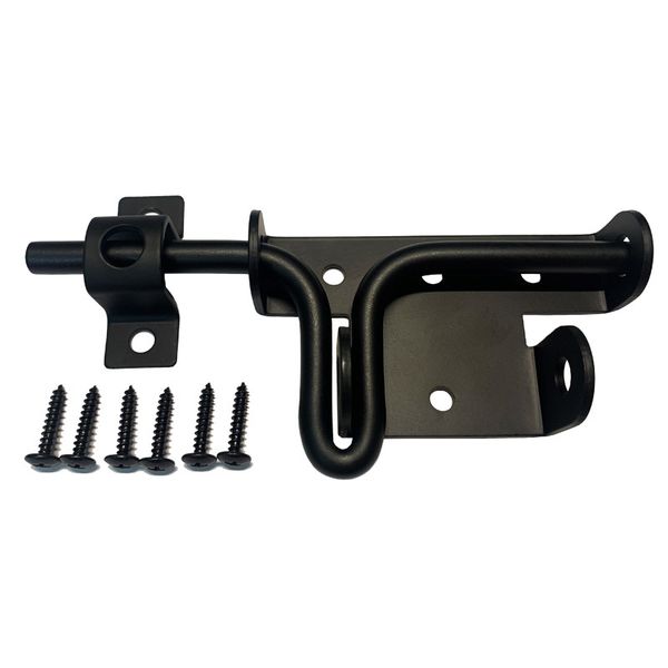 Heavy-Duty Steel Security Lock - Black, No Battery, w/ Screws for Gates