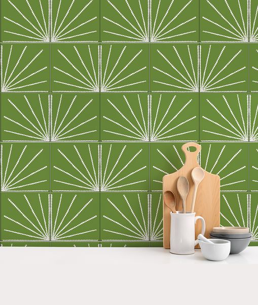 Premium Quality DIY Peel and Stick - Palmetto Wall Tile Stickers