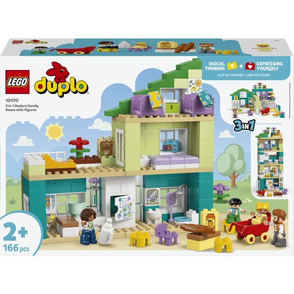 LEGO® DUPLO® Town 3 in 1 Modern Family House with Figures 10470