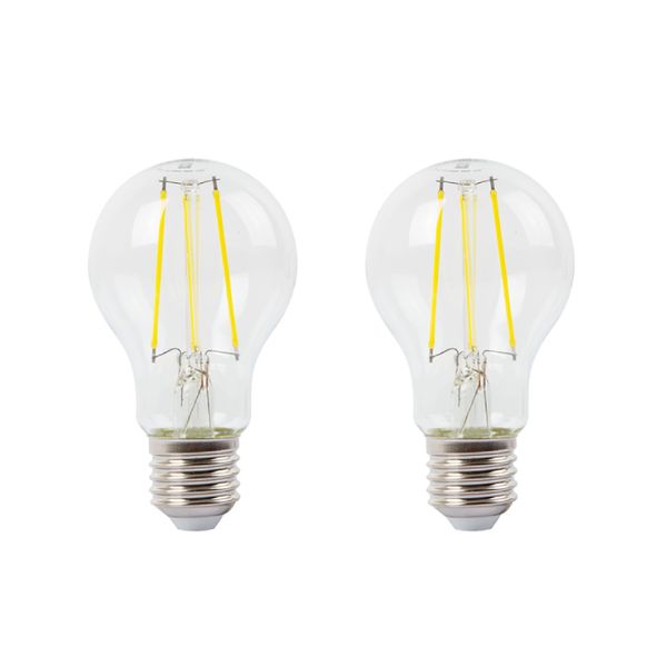 Eurolux LED E27 Light Bulb 8w A60 Filament 4000K - 2 Pack