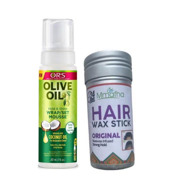 ORS Olive Oil Hold &amp; Shine Wrap/Set Mousse &amp; Wax Stick