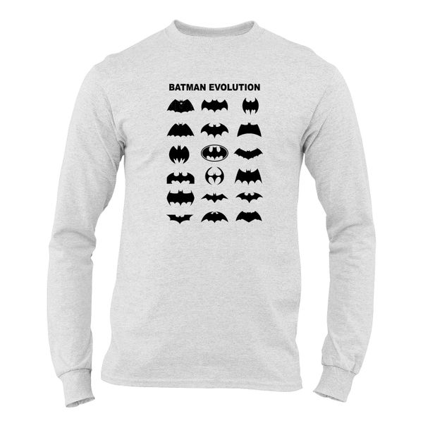 JuiceBubble Batman Logo Evolution Mens Long Sleeve Shirt