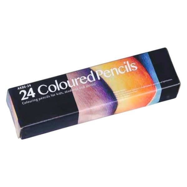 24 Piece - Pigmented Colouring Pencils With Versatile Colour Range