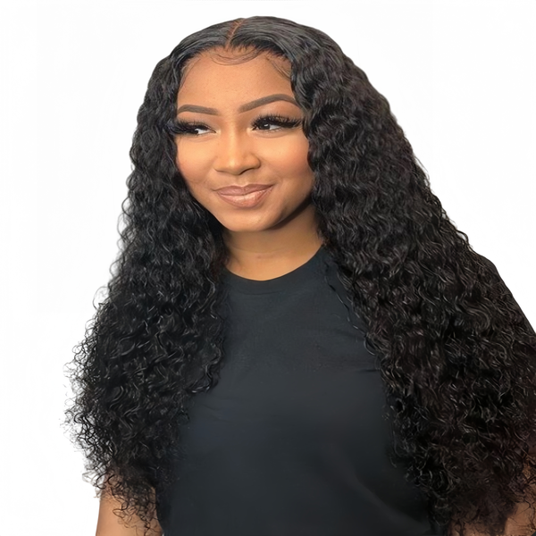 Eligababy 24 inch Water Wave Wig - Human Hair with 13x4 Lace Front