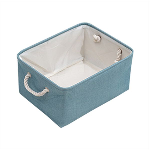 Flax Dirty Clothes Storage Baskets Desktop Cosmetic Organize Box