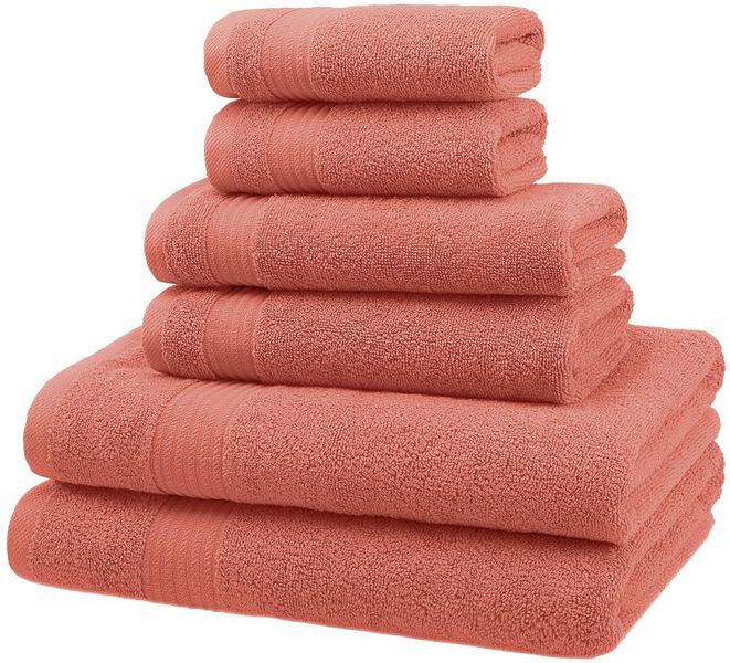Coral Cotton Modern Guest Towels