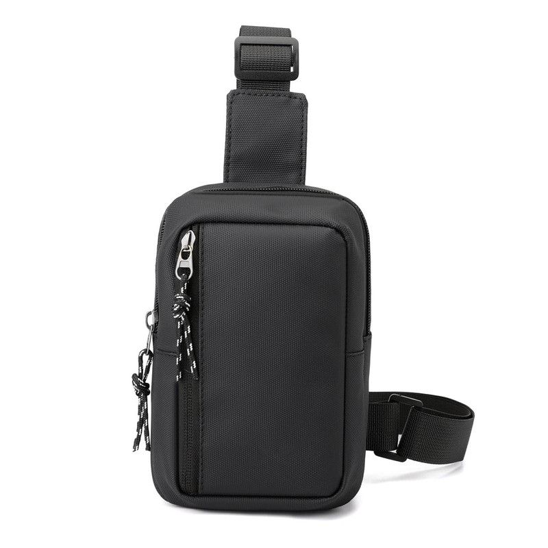 Utility Crossbody Backpack Chest Bag, Mini Messenger Shoulder Bag - Black