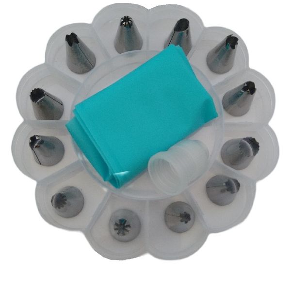 Icing Nozzle Set With Carry Case - 14 Piece Set