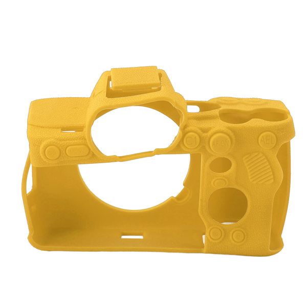 A7R5 Camera Silicone Case, Yellow Soft Anti-Slip Skin Cover