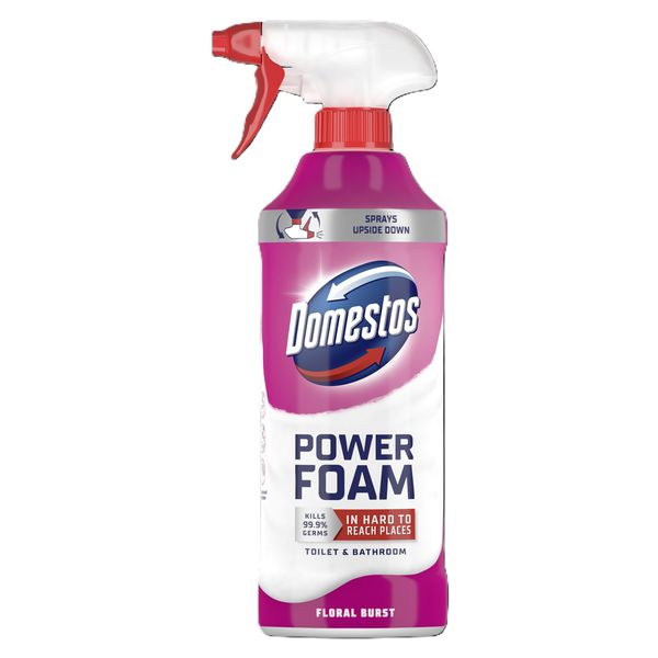 Domestos Power Foam Floral Burst Toilet &amp; Bathroom Cleaner 450ml