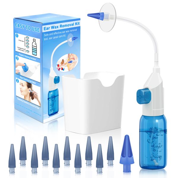 Ear Wax Removal Kit, Ear Cleane, Manual Ear Irrigation Flushing System