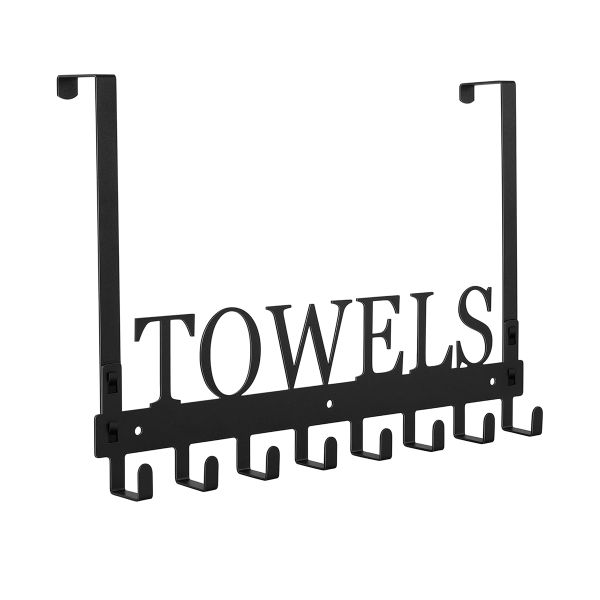 Over The Door Hooks Towel Rack for Bathroom Towel Holder for Hanging Coats