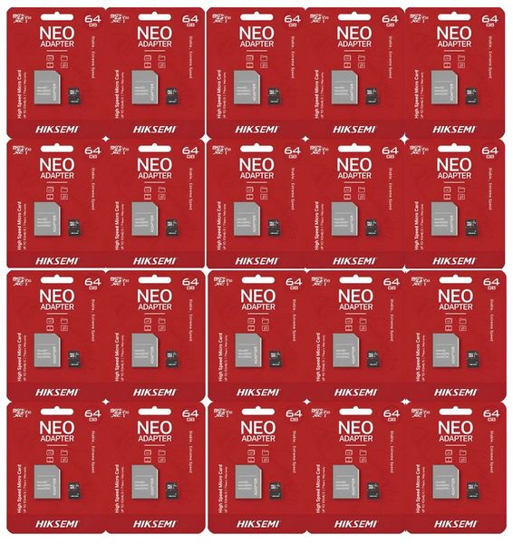 HIKSEMI Neo 64GB Micro SD Card with Adapter (Pack of 20)