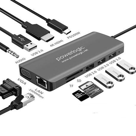 Adaptateur 11 En 1, Type-C Avec USB 3.0 Compatible 4K, Dock USB-C