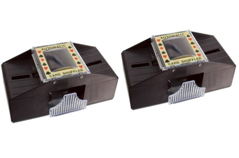 2-Deck Automatic Labor-Saving Card Shuffler- Set of 2
