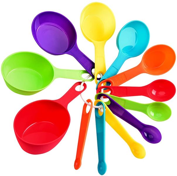 Measuring Cups and Spoons Set, Plastic Measuring Cups set of 12