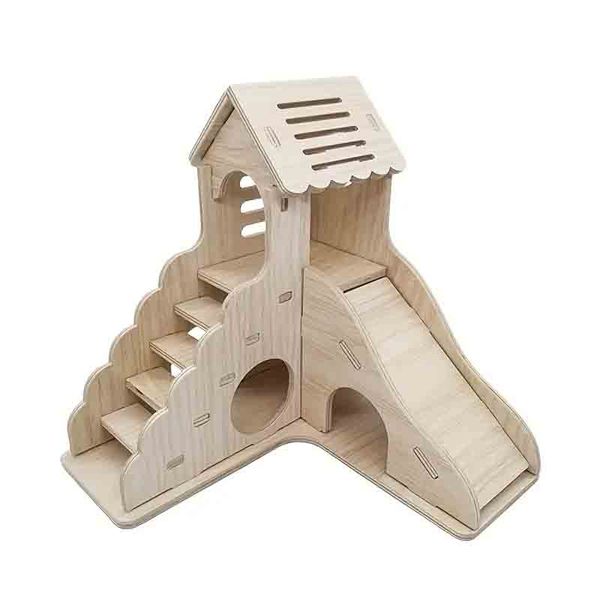Hamster &amp; Rodent Wooden Cabin Home / Hide Out / Chew Toy