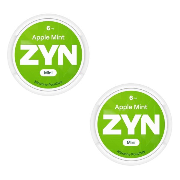 Zyn Mini Nicotine Pouches - Apple Mint 6mg - 2 pack (30 Pouches)