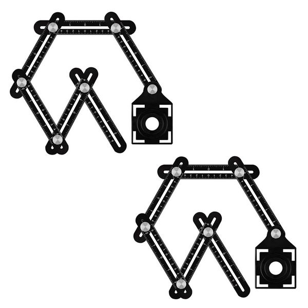 Set of 2 Multi-Angle Measuring Ruler AY125-005-2
